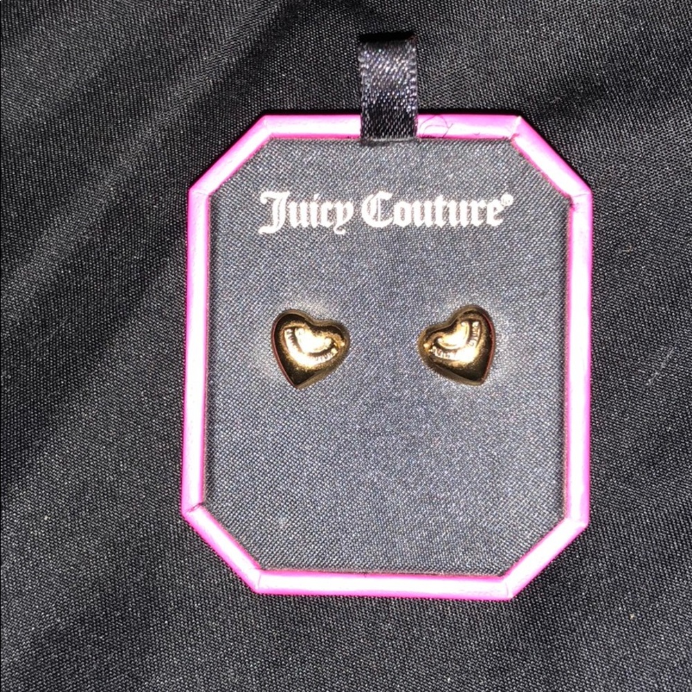 Juicy Couture Heart Shaped Stud Earrings